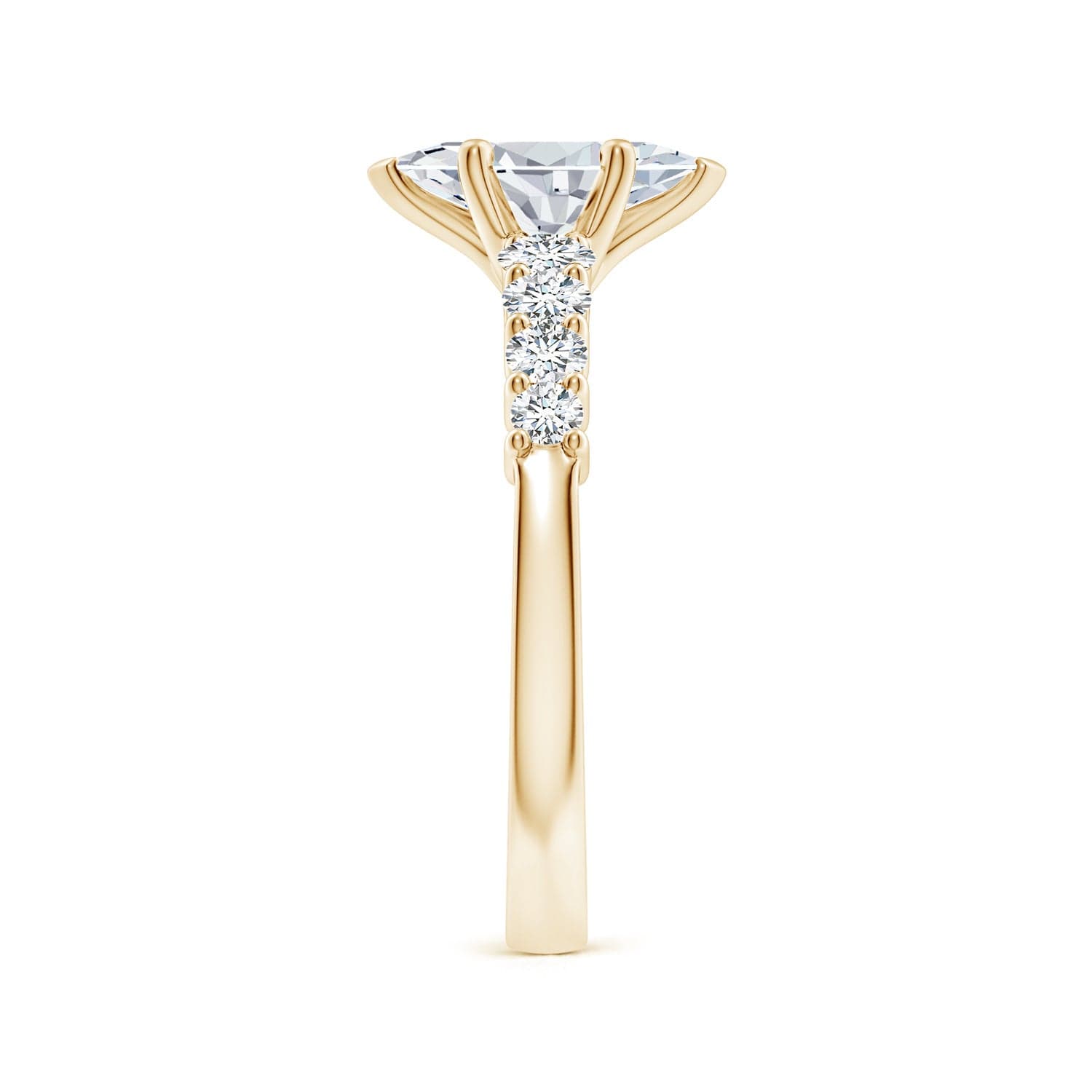 Lab-Grown Solitaire Marquise Diamond Graduated Engagement Ring image 3
