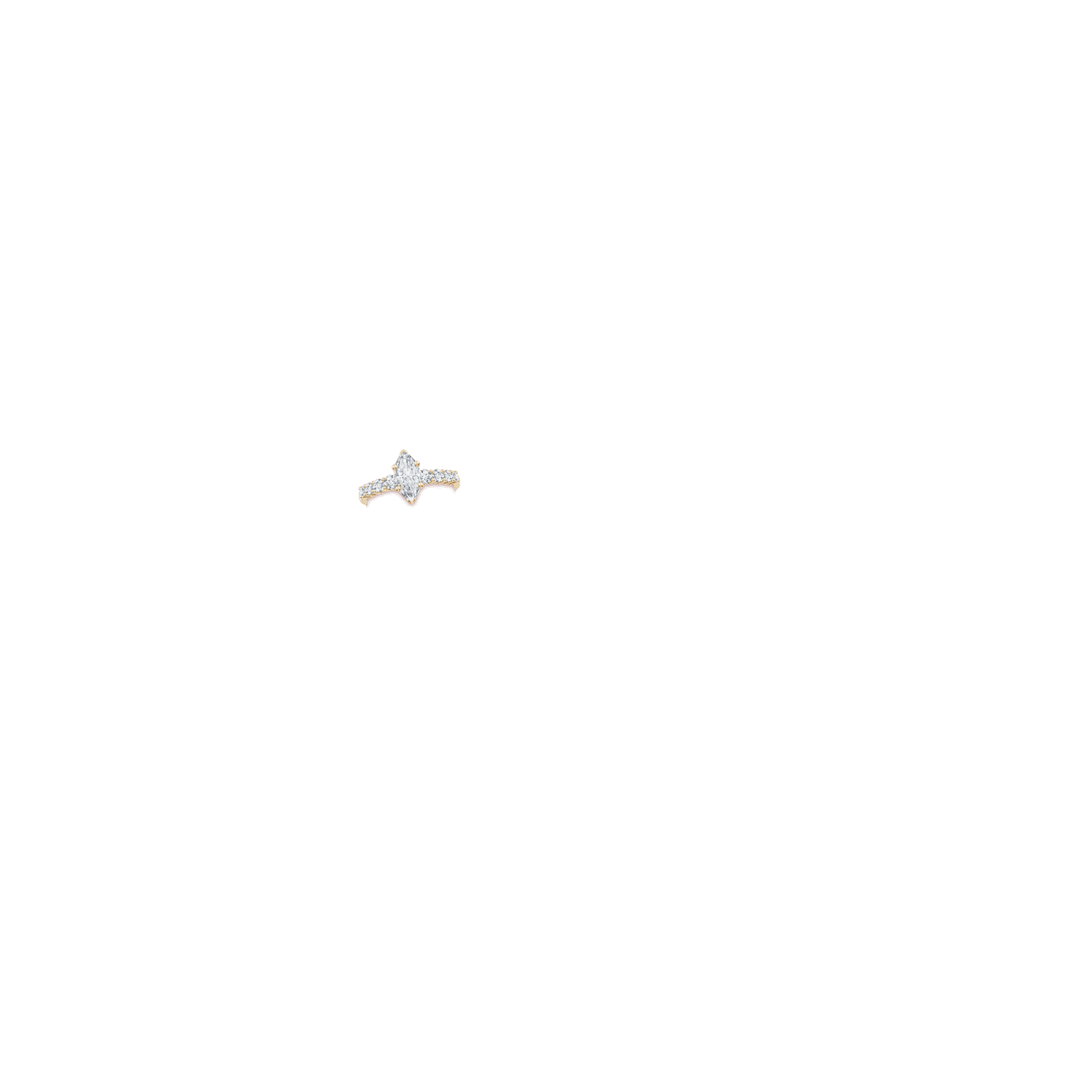 Lab-Grown Solitaire Marquise Diamond Graduated Engagement Ring image 6